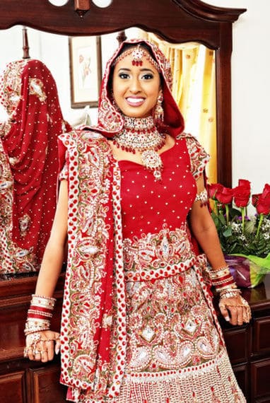 Hindu bridal wedding day portraits