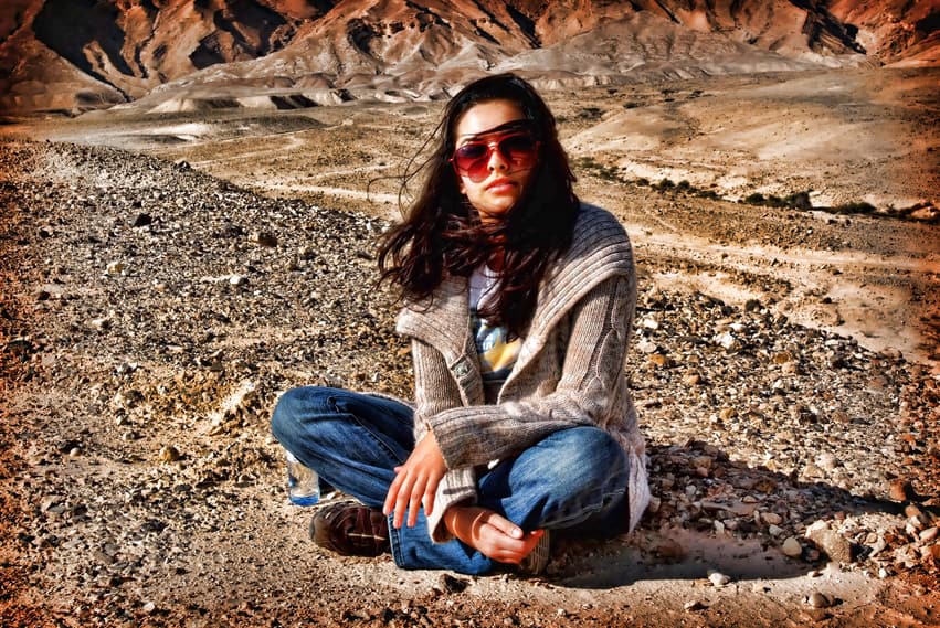 Fashion photography in the desert