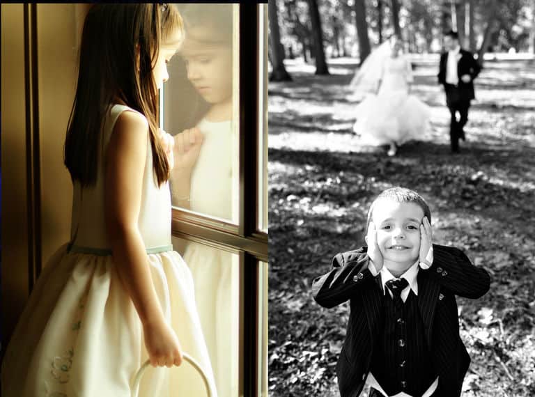 Cute moments of ring bearer and flower girl