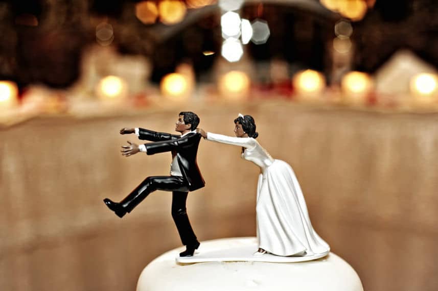 The funny wedding cake toppers