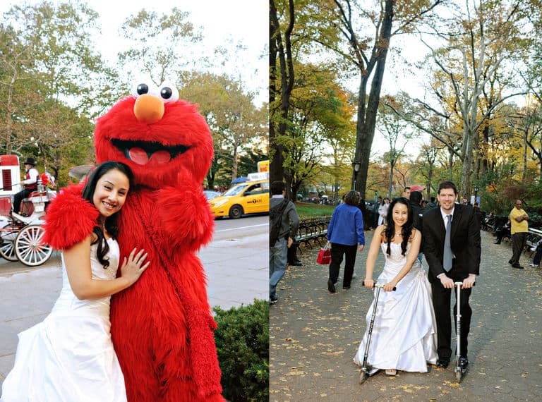 Central Park New York wedding Elmo